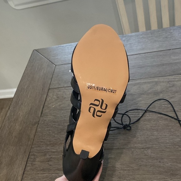 NWT BURJU Tiyah Open Toe Strappy Lace Up Heeled Sandals | Size 11 - Picture 10 of 11